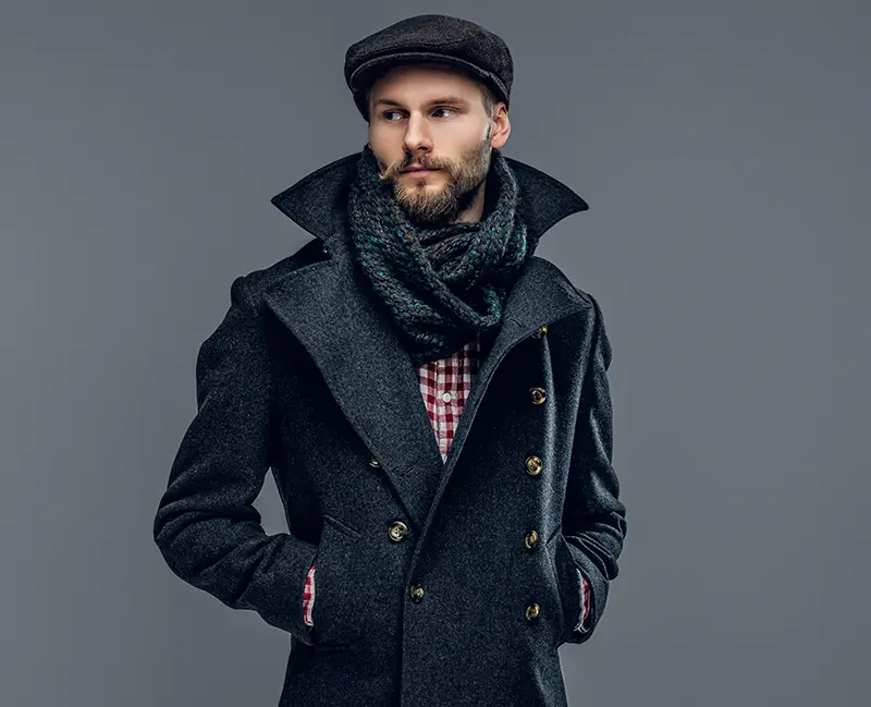 استایل زمستانی به رنگ سرمه ای