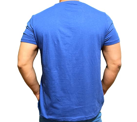 تیشرت مردانه آبی نخی