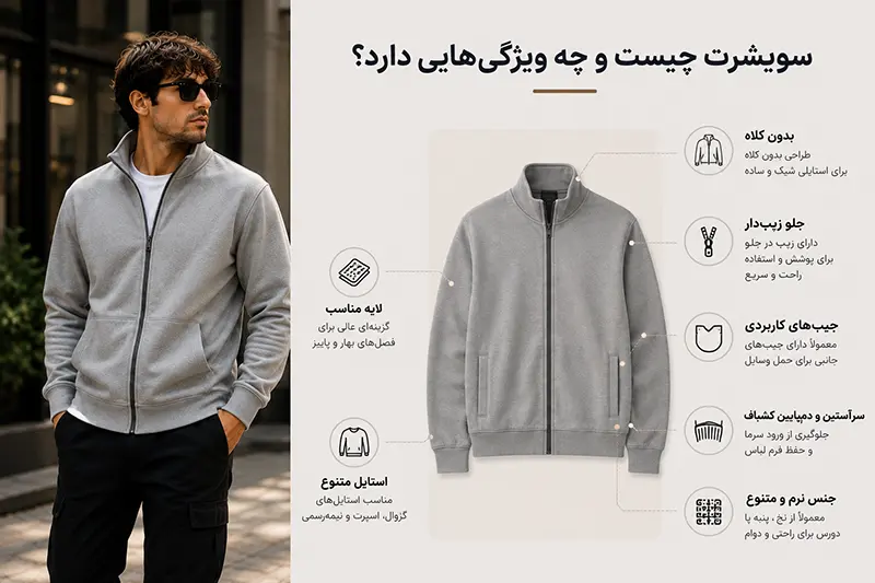 سویشرت چیست و چه ویژگیهایی دارد؟