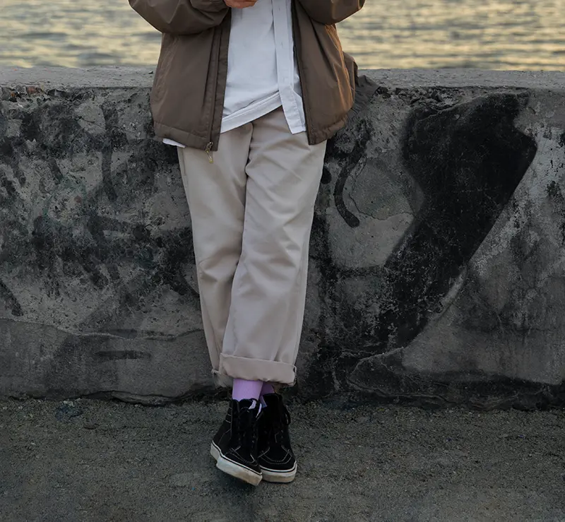 شلوار جین بگ مردانه رنگ روشن مدل 9192