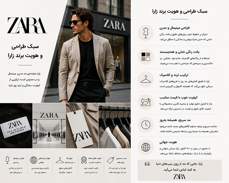 سبک طراحی و هویت برند زارا